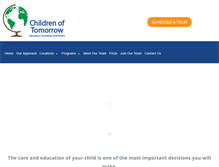 Tablet Screenshot of childrenoftomorrow.com
